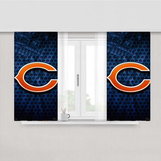 Chicago Bears Symbol Peach Skin Window Curtains