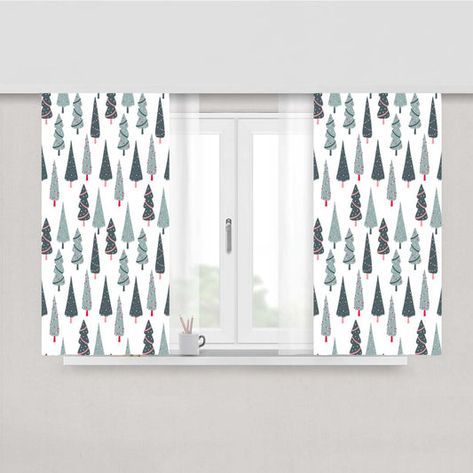 Christmas Patterns Set 04 Peach Skin Window Curtains