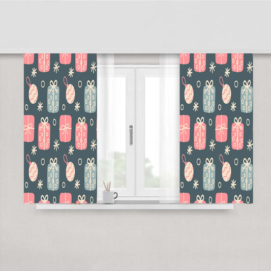 Christmas Patterns Set 09 Peach Skin Window Curtains
