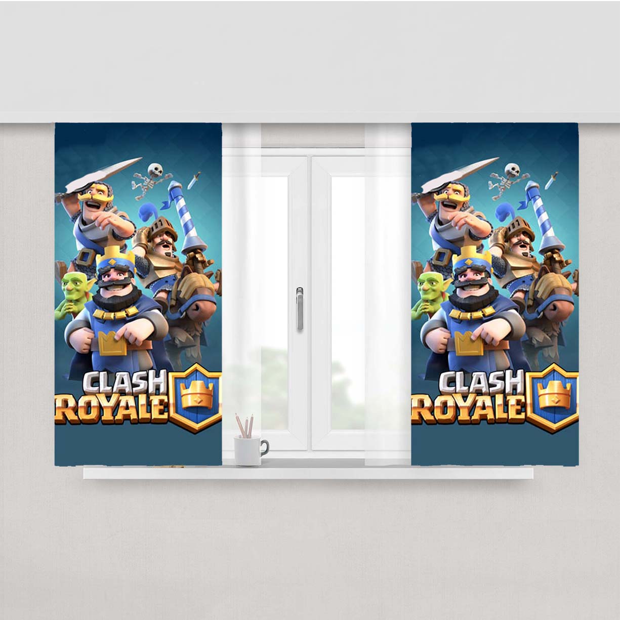 Clash Royale Peach Skin Window Curtains