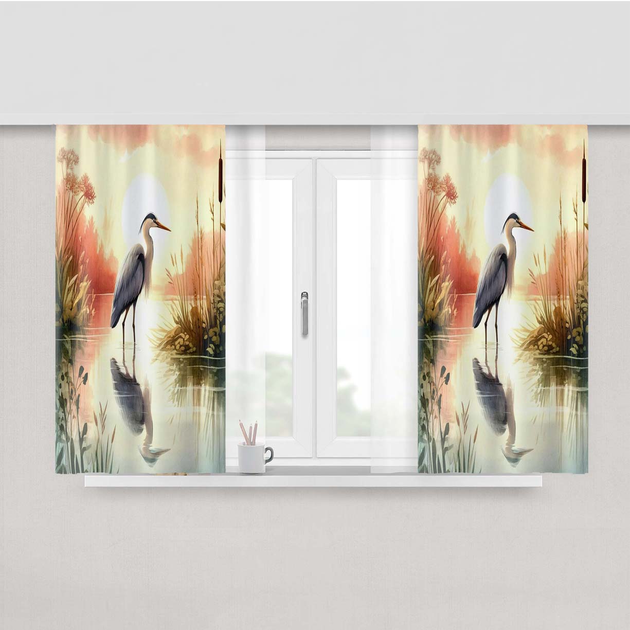 Coastal William Morris Peach Skin Window Curtains