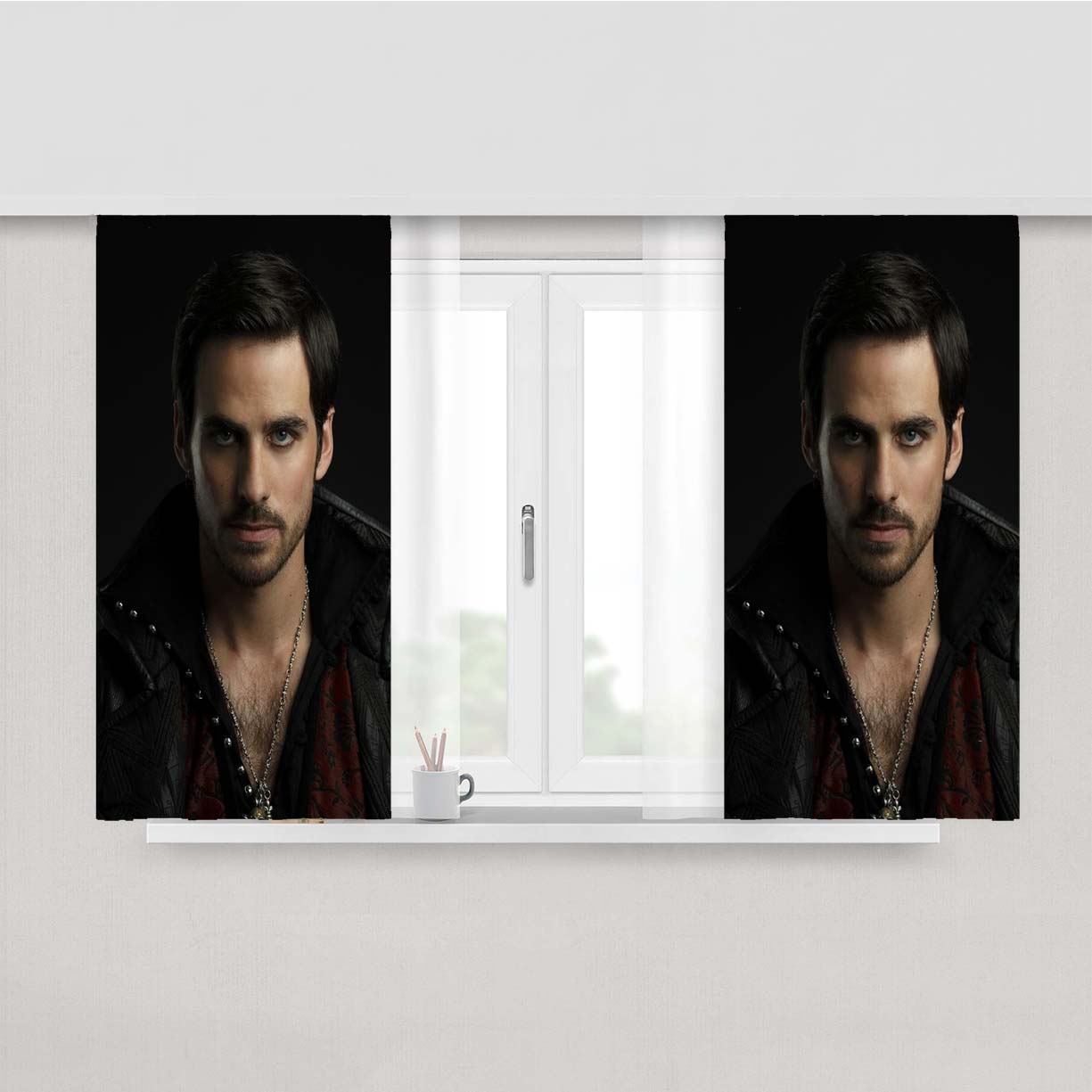 Cool Captain Hook Peach Skin Window Curtains