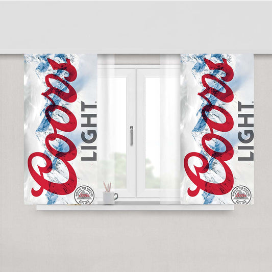 Coors Light Beer Peach Skin Window Curtains