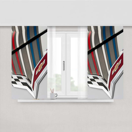 Corvette Chevy Chevrolet Peach Skin Window Curtains
