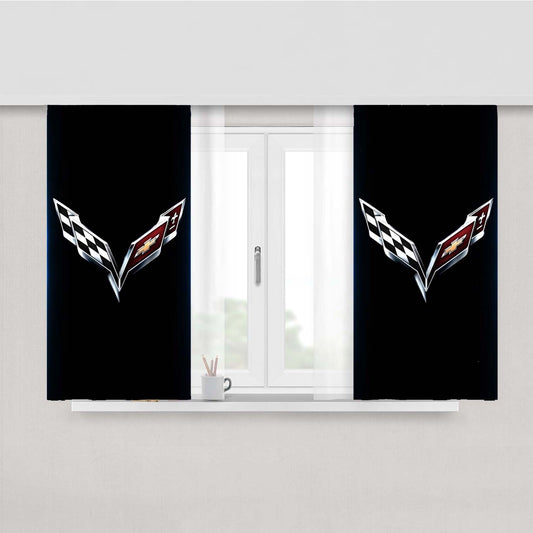 Corvette Racing Wallpaper Peach Skin Window Curtains