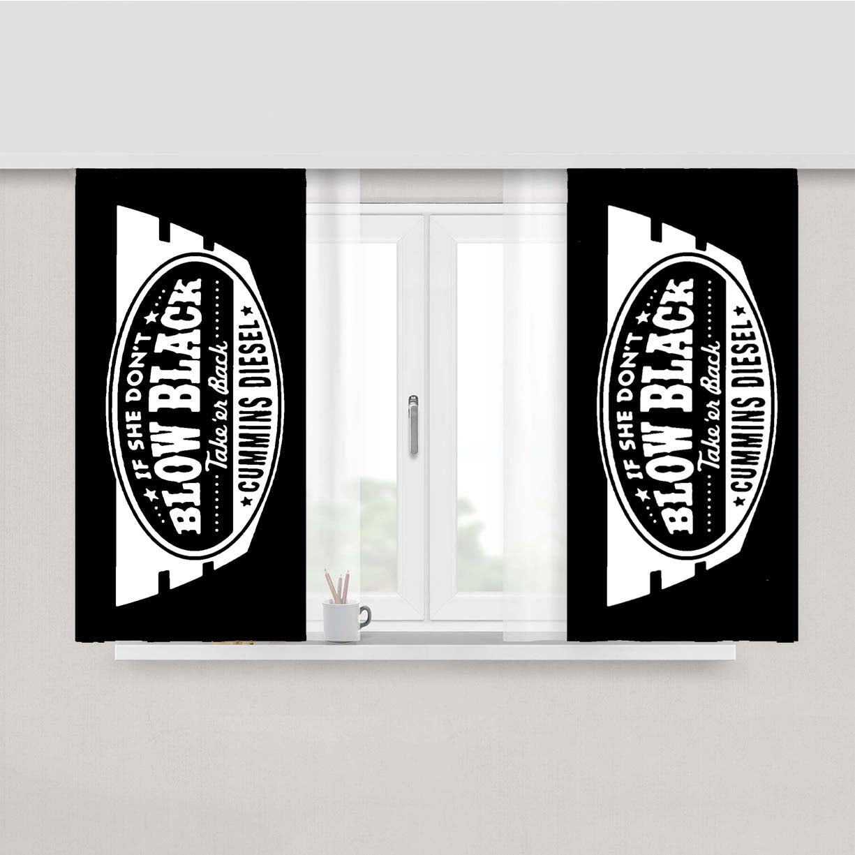 Cummins Di Peach Skin Window Curtains
