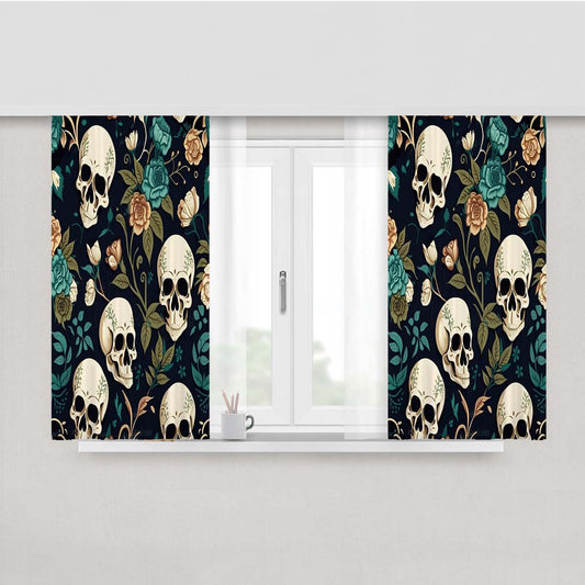 Dark Cottagecore Peach Skin Window Curtains