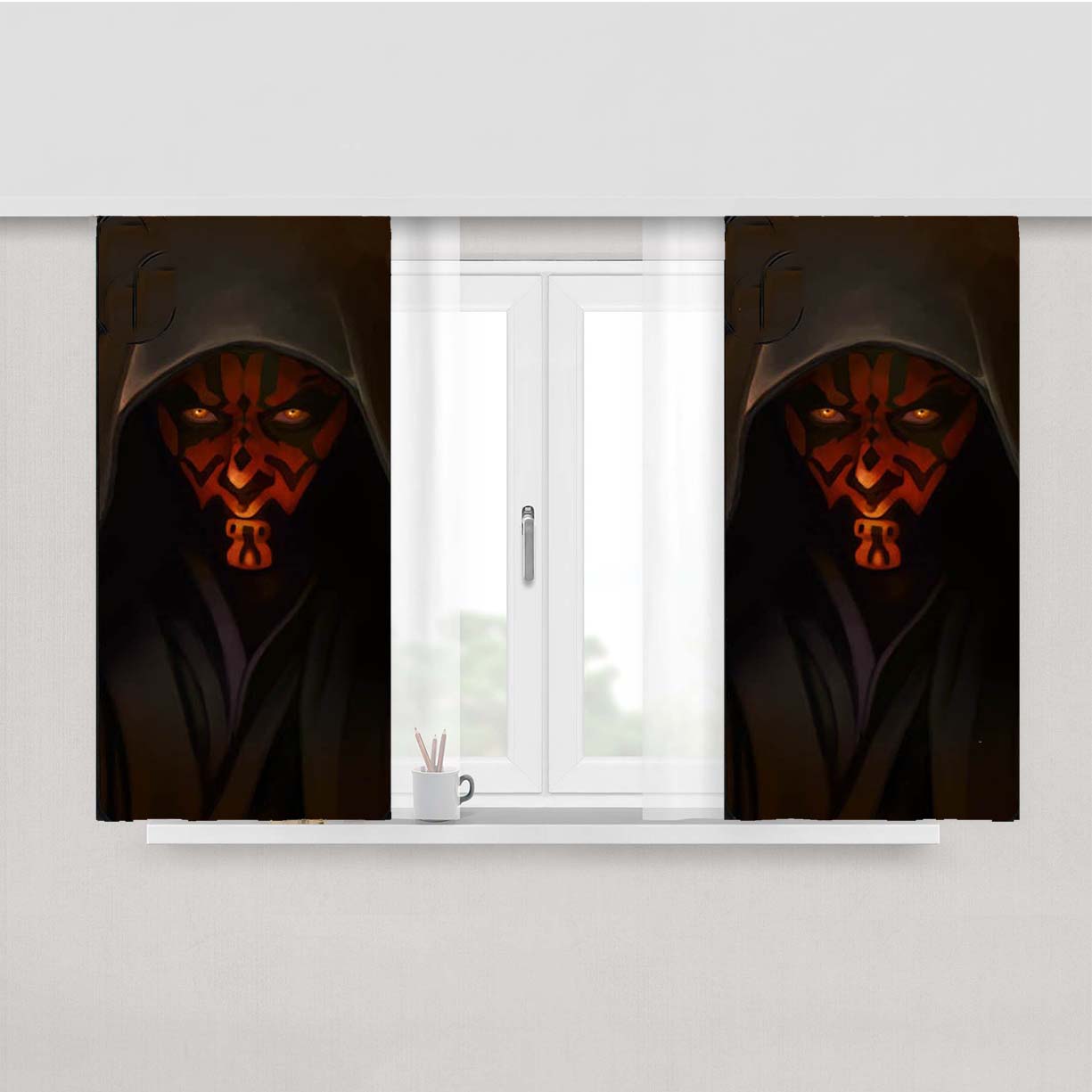 Darth Maul Peach Skin Window Curtains