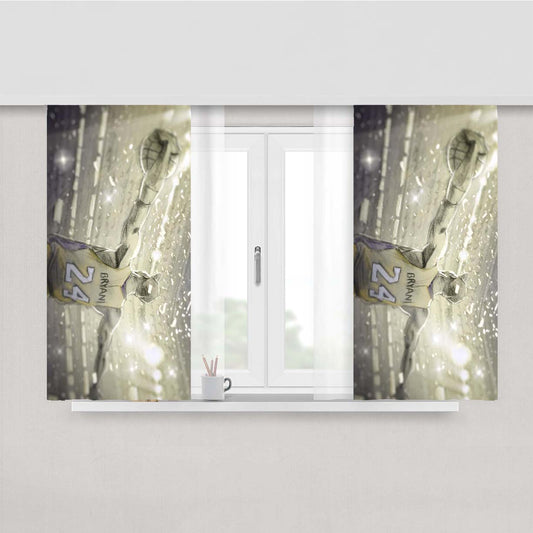 Dear Basketball Kobe Photos Peach Skin Window Curtains
