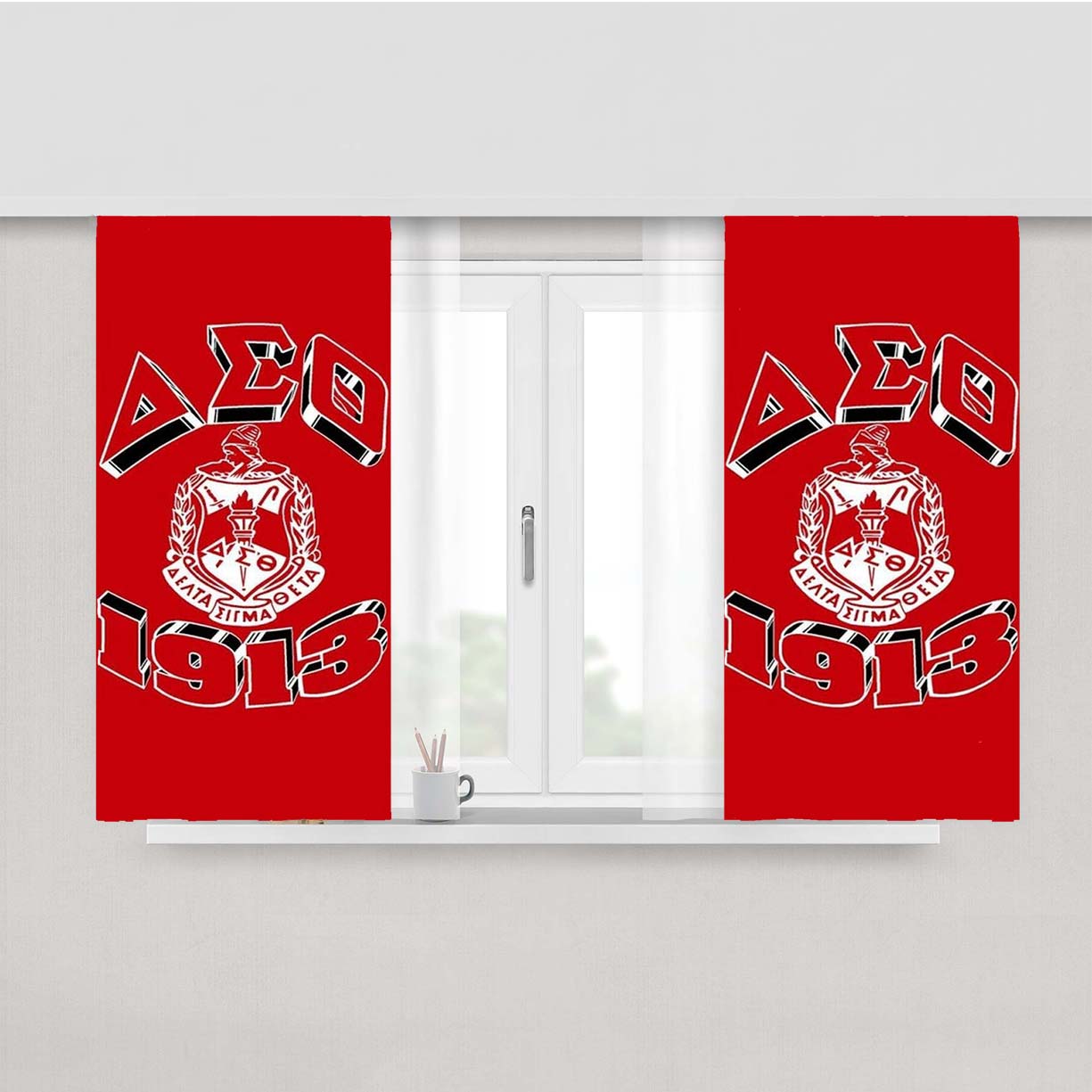 Delta Sigma Theta Icon Peach Skin Window Curtains