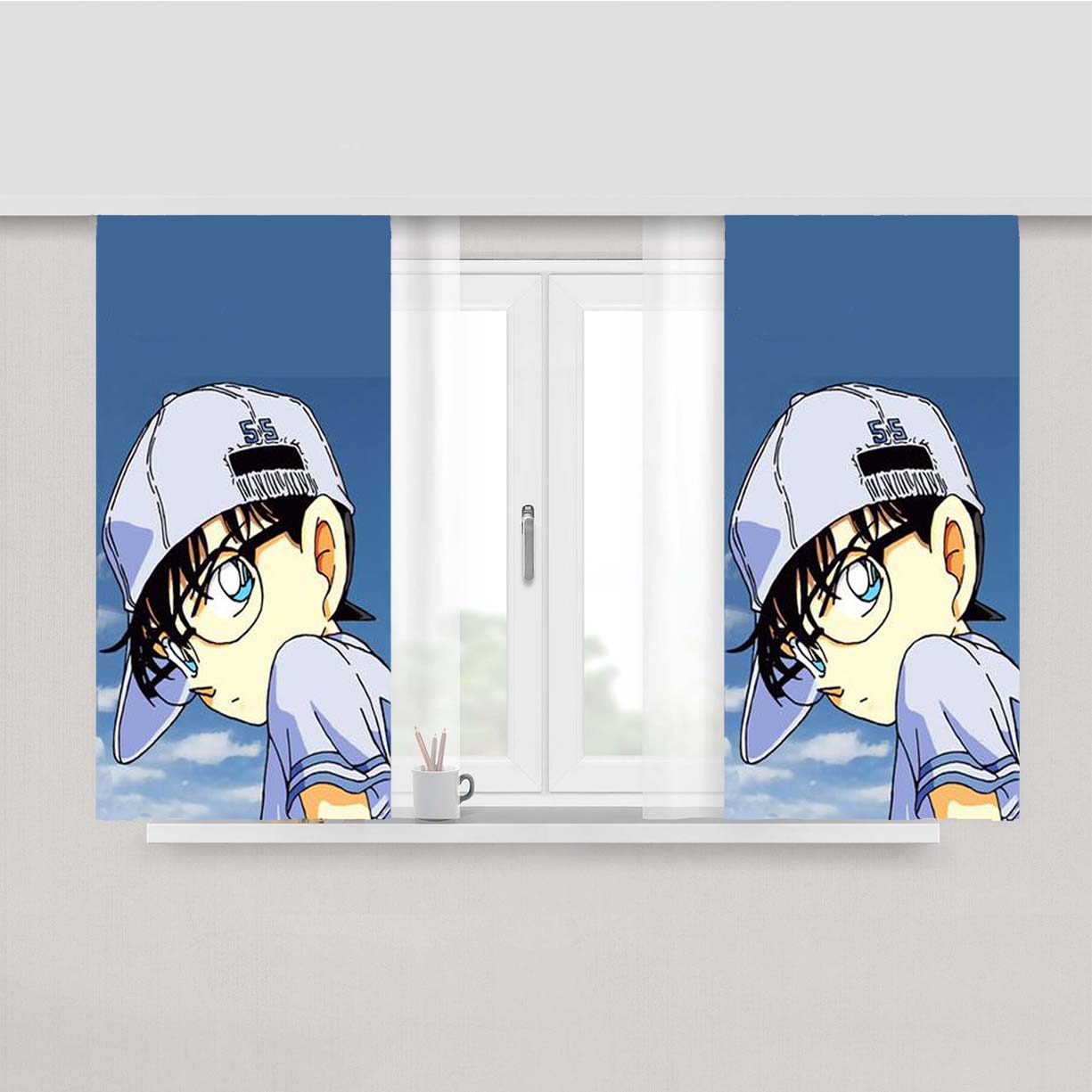 Detective Conan 2 Peach Skin Window Curtains