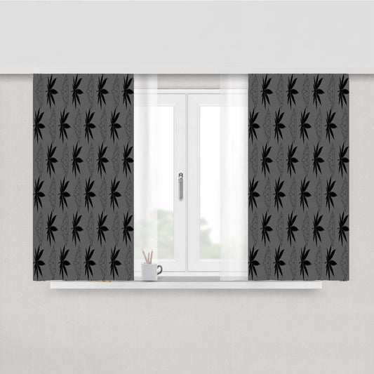 Diamond Supply Weed Pattern Peach Skin Window Curtains
