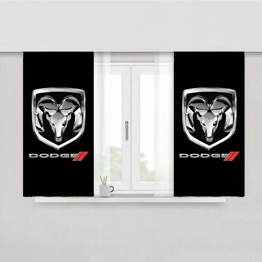 Dodge Dart Logo Peach Skin Window Curtains