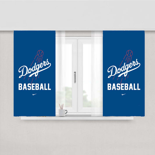 Dodgers Baseball Team Peach Skin Window Curtains