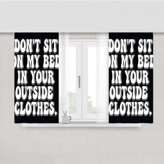 Don'T Sit On My Bed In Your Outside Clothes Peach Skin Window Curtains