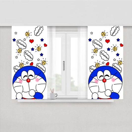 Doraemon And Cute Pattern Peach Skin Window Curtains