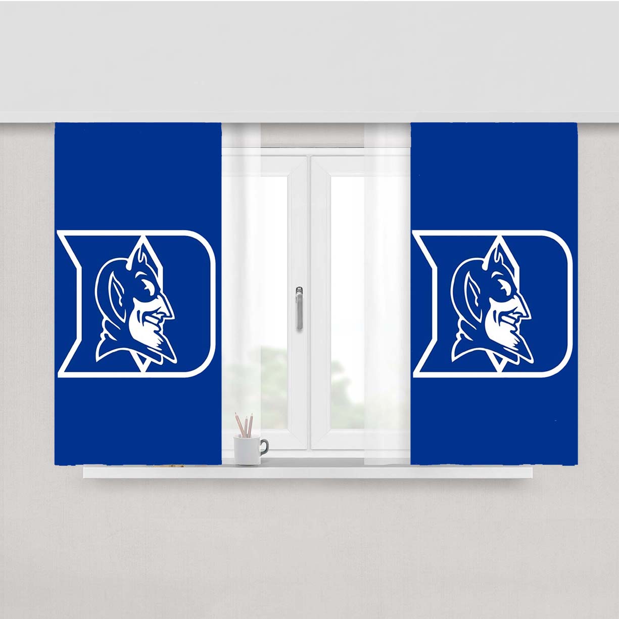 Duke Blue Devils Peach Skin Window Curtains