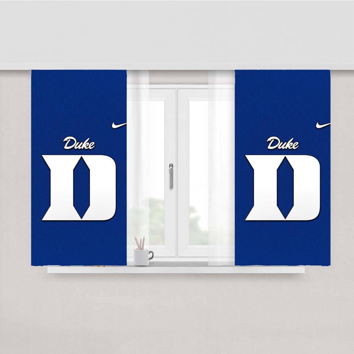 Duke Blue Devils Logo Nike Peach Skin Window Curtains