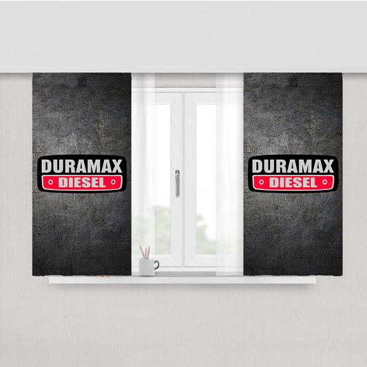Duramax Diesel Logo Metal Peach Skin Window Curtains