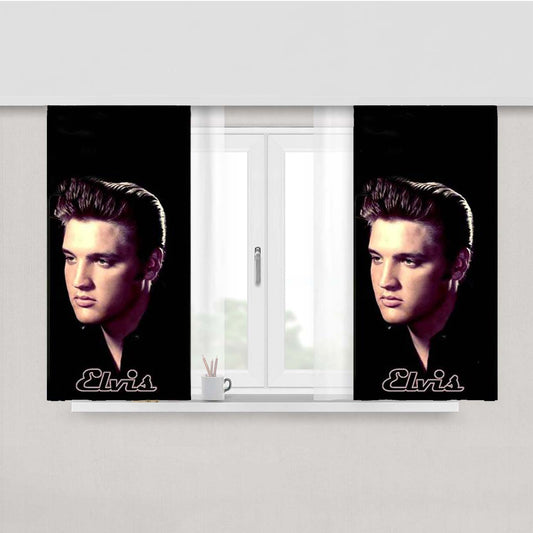 Elvis Presley King Peach Skin Window Curtains
