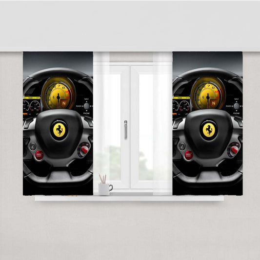 Ferrari Cockpit Peach Skin Window Curtains