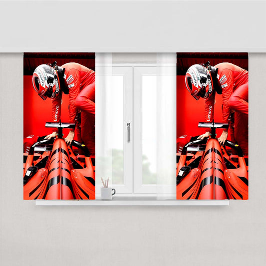 Ferrari F1 Scuderia Peach Skin Window Curtains