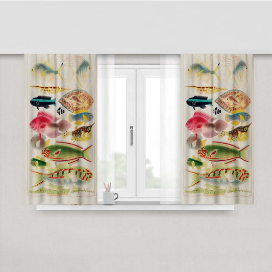 Fish Peach Skin Window Curtains