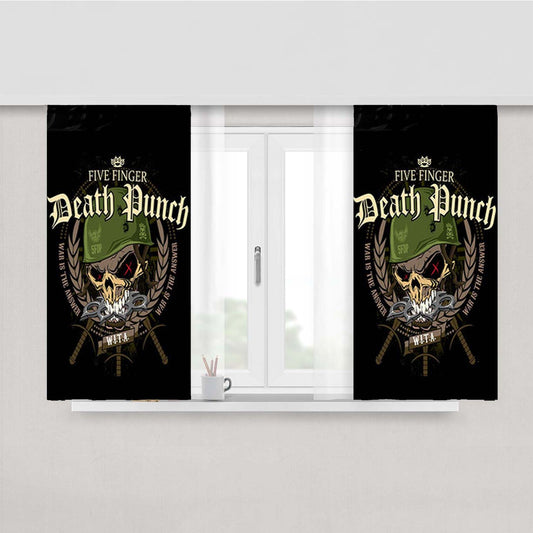 Five Finger Death Punch Wita Peach Skin Window Curtains