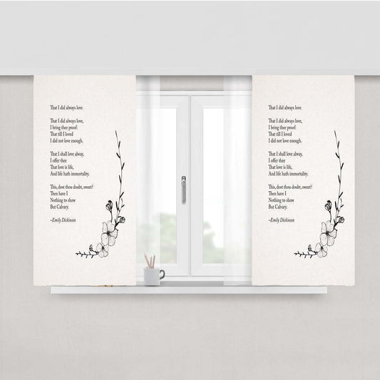 Flower Poem Peach Skin Window Curtains
