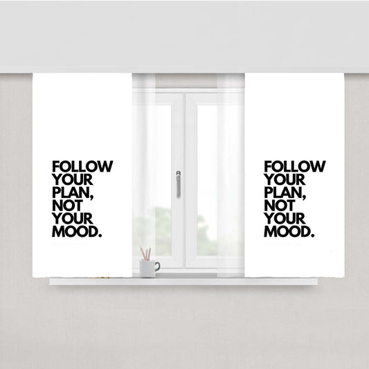 Follow Your Plan, Not Your Mood Peach Skin Window Curtains
