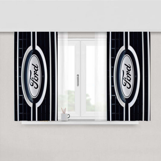 Ford Car Front Camera Badge Peach Skin Window Curtains