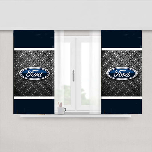 Ford Logo Peach Skin Window Curtains