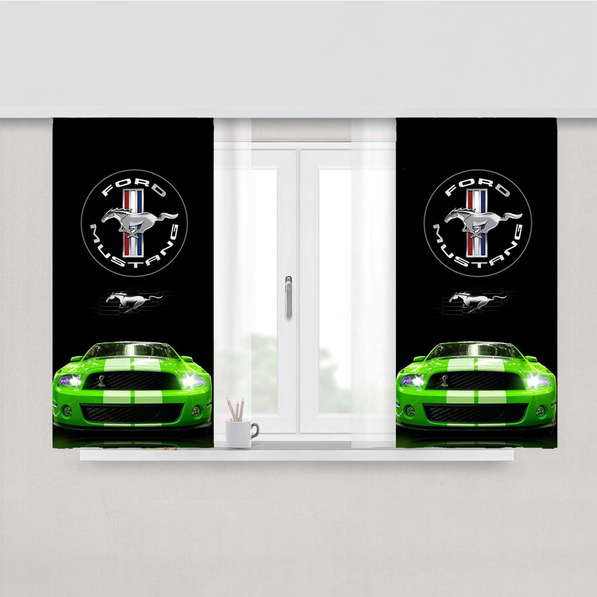 Ford Mustang 4 Peach Skin Window Curtains