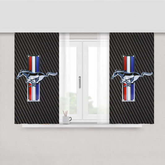 Ford Mustang Carbon Fiber Peach Skin Window Curtains