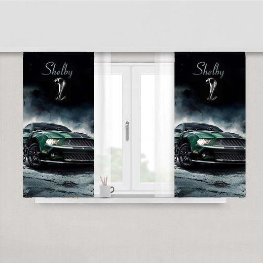 Ford Mustang Shelby Cobra Peach Skin Window Curtains