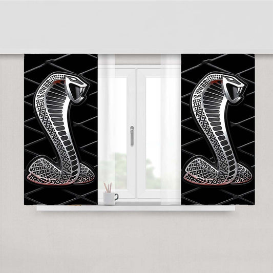 Ford Mustang Shelby Grilles Peach Skin Window Curtains