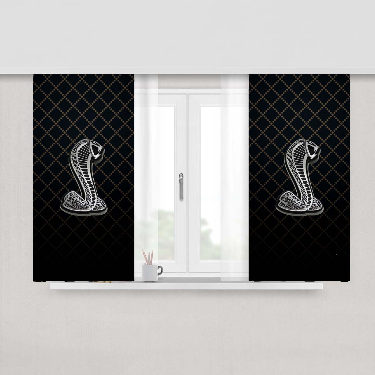 Ford Shelby Cobra Peach Skin Window Curtains