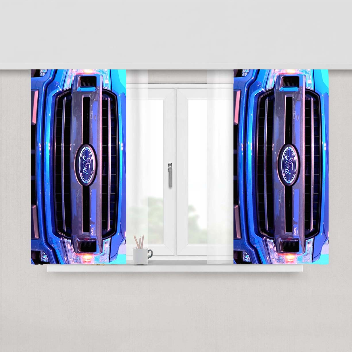 Ford Truck Peach Skin Window Curtains