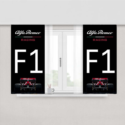 Formula One Alfa Romeo Peach Skin Window Curtains