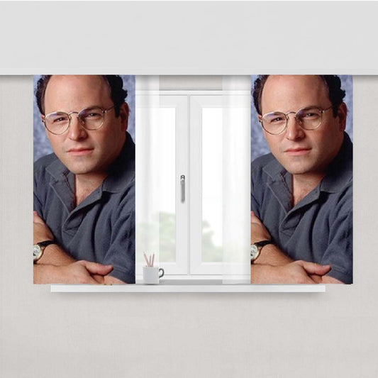 George Costanza Portrait Peach Skin Window Curtains
