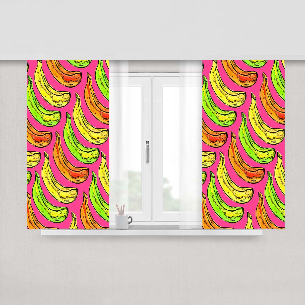Georgiana Paraschiv Patterns August Peach Skin Window Curtains