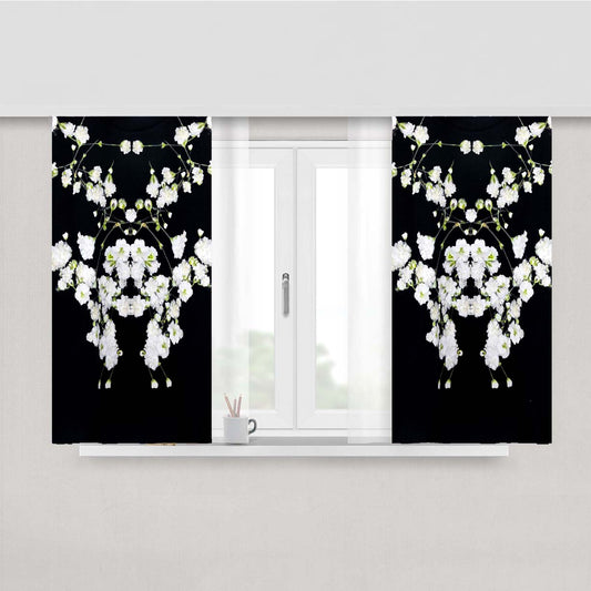 Givenchy Baby Breath Gypsophila Floral Peach Skin Window Curtains