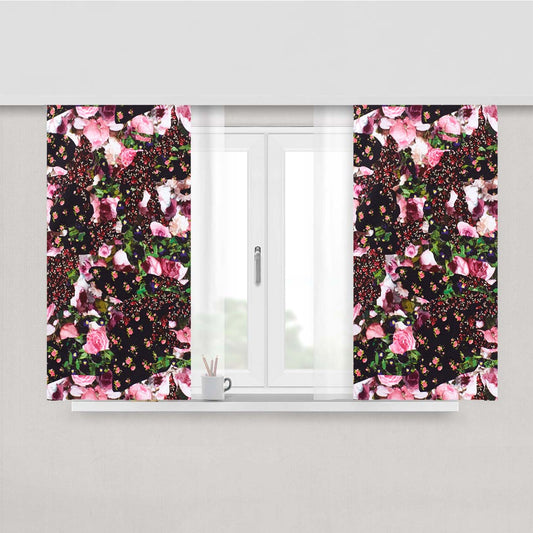 Givenchy Multicolor Floral Peach Skin Window Curtains