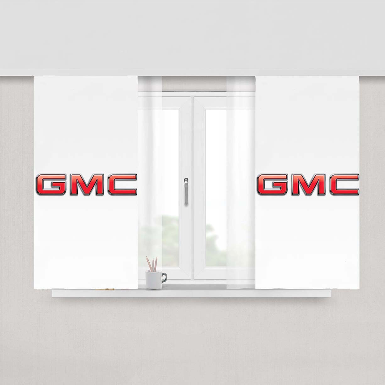 Gmc White Peach Skin Window Curtains