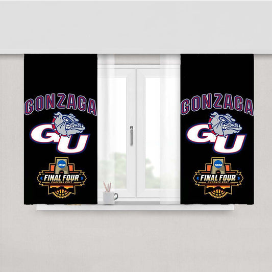Gonzaga Final Four Champion Peach Skin Window Curtains