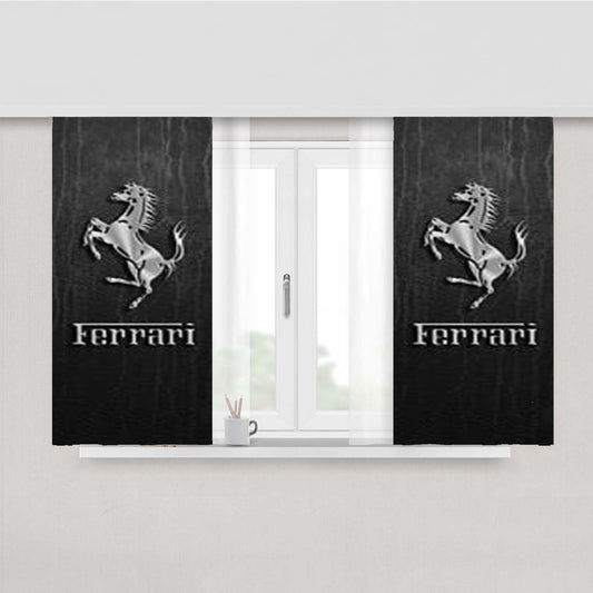 Great Ferrari Logo Peach Skin Window Curtains