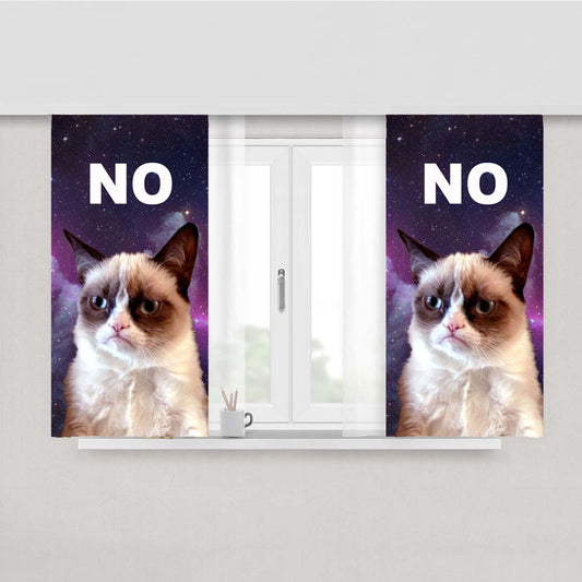 Grumpy Cat Peach Skin Window Curtains