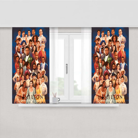 Hamilton American Musical Characters Group Fabric Window Curtains