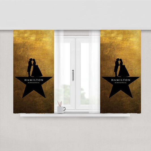 Hamilton And Eliza Kiss Musical Fabric Window Curtains