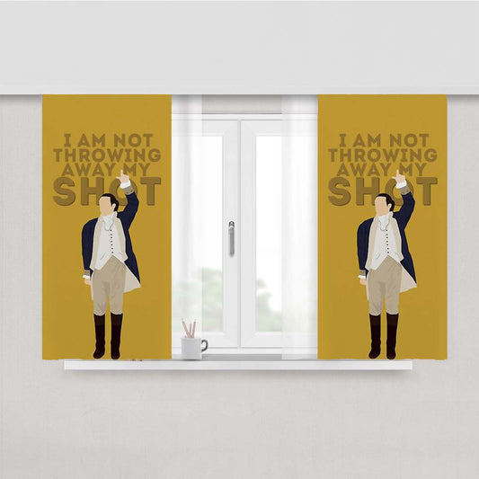Hamilton I Am Not Throwing Away My Shot Fabric Window Curtains